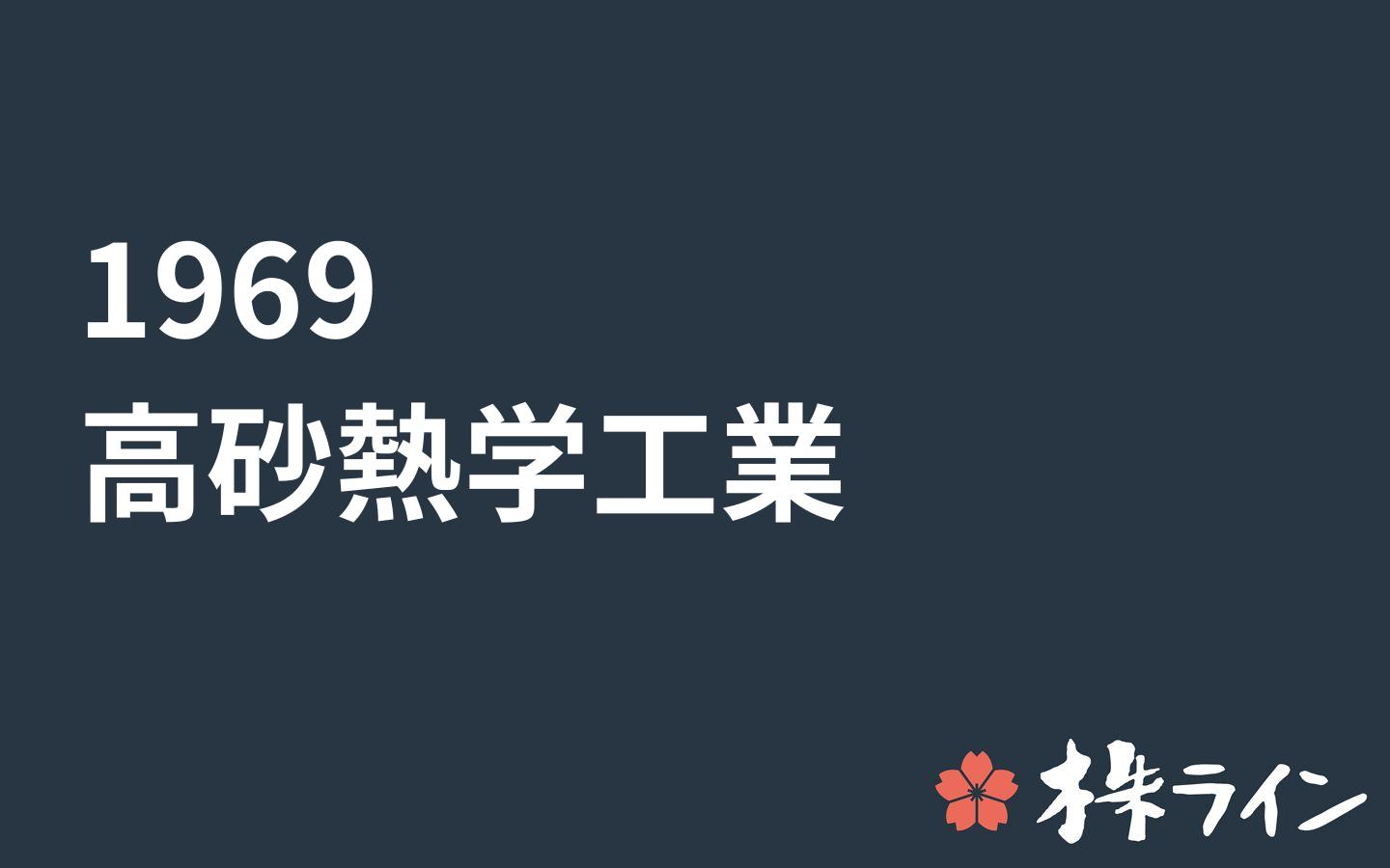 高砂熱学工業 1969 株価予想 ツイッター投資家のリアルタイム売買 株ライン