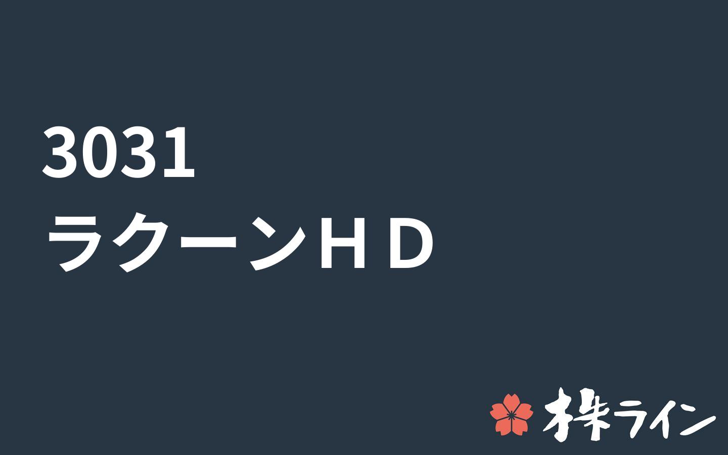 ラクーンホールディングス 3031 株価予想 ツイッター投資家のリアルタイム売買 株ライン