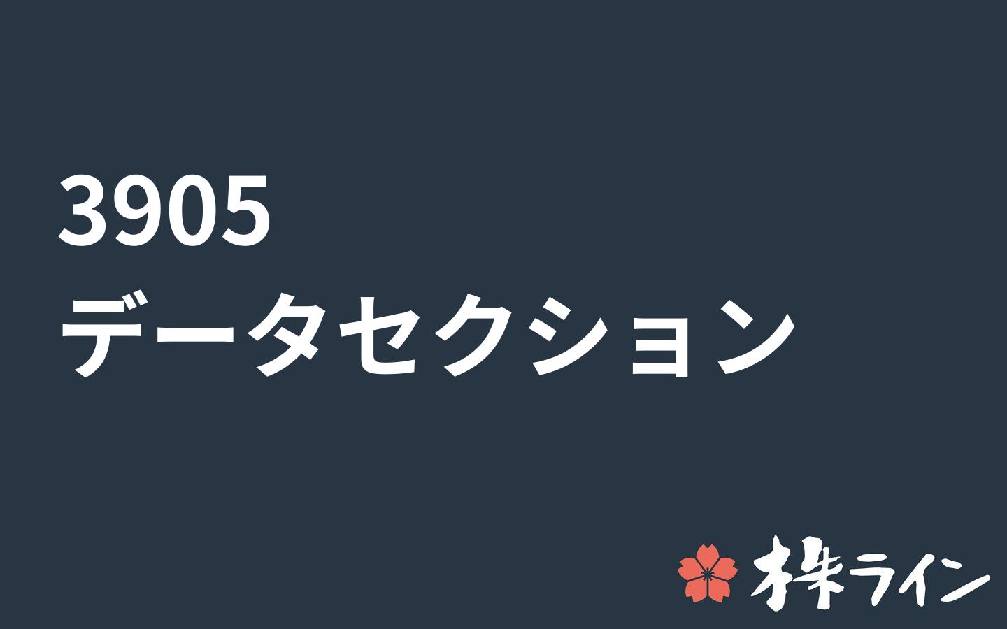 データセクション≪3905≫株価予想 ツイッター投資家のリアルタイム売買：株ライン