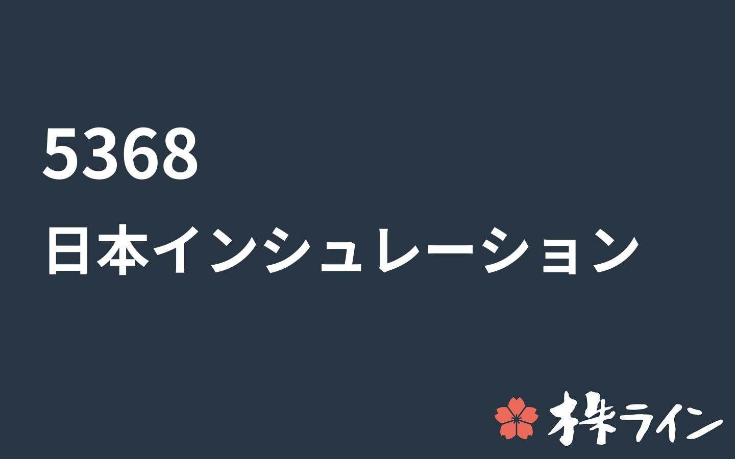 日本インシュレーション 5368 株価予想 ツイッター投資家のリアルタイム売買 株ライン
