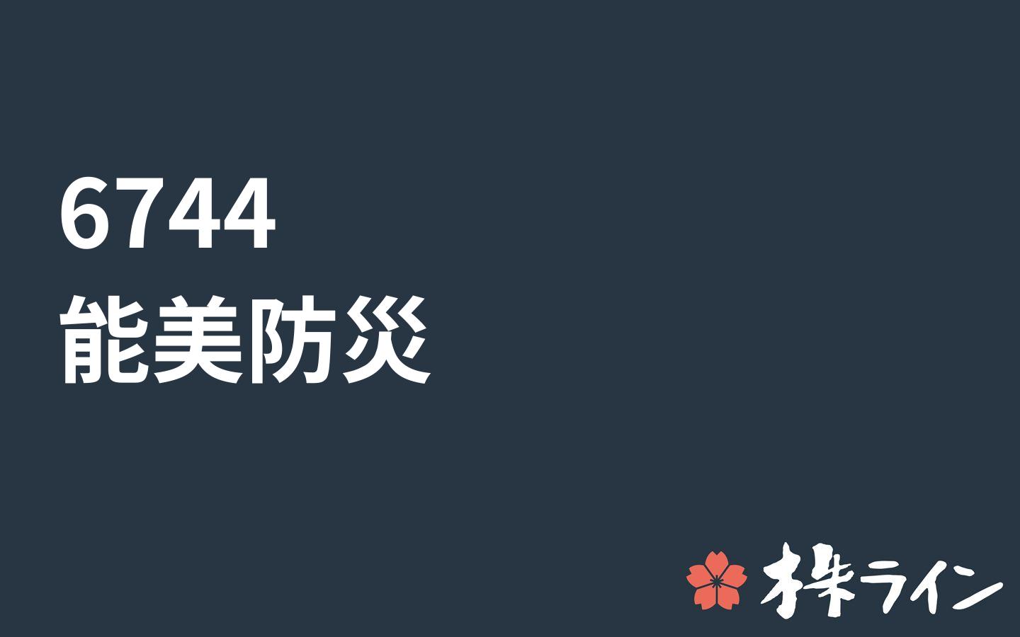 能美防災 6744 株価予想 ツイッター投資家のリアルタイム売買 株ライン