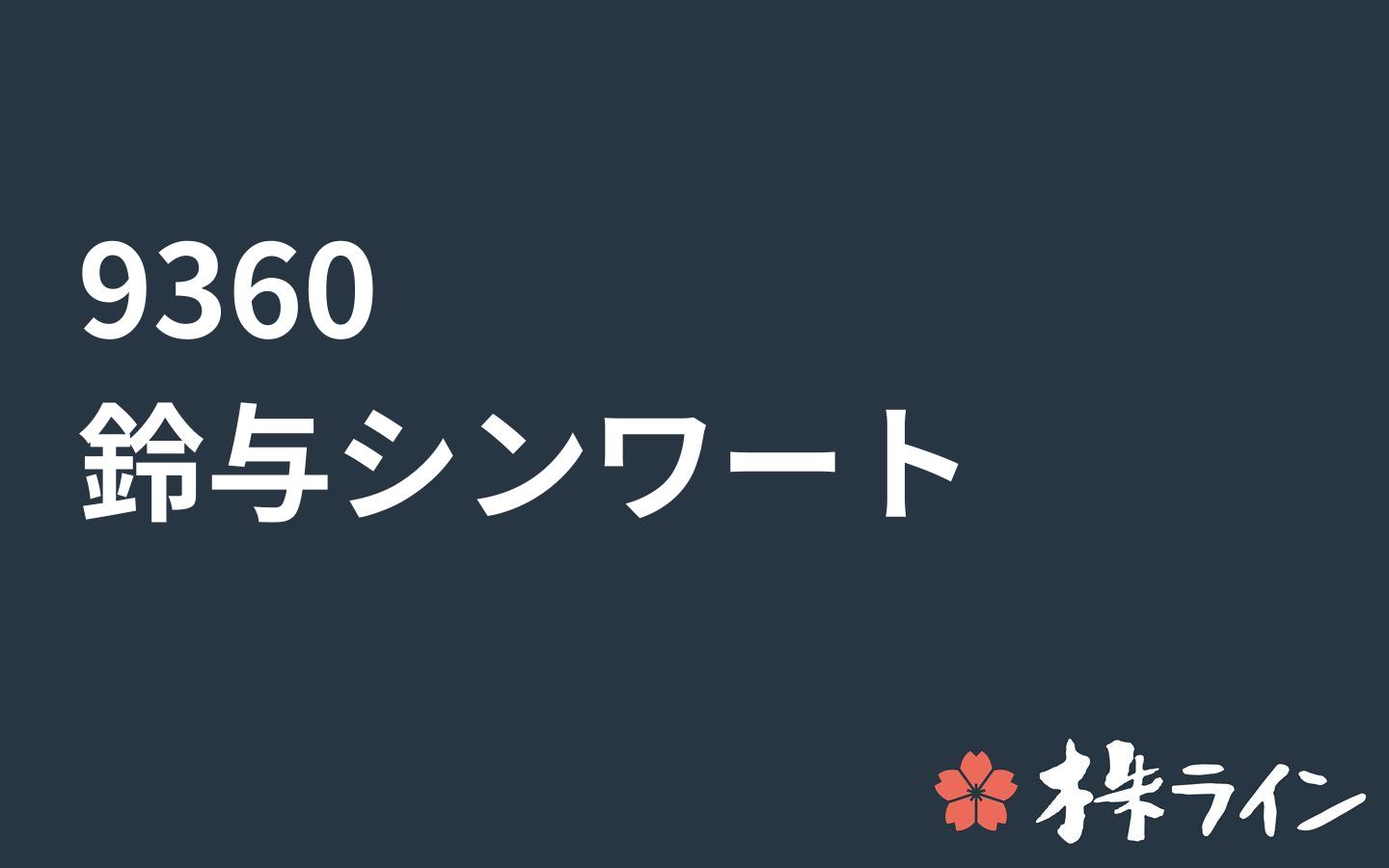 鈴与シンワート 9360 株価予想 ツイッター投資家のリアルタイム売買 株ライン